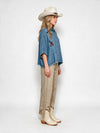Western Cowboy Embroidered Tencel Shirt