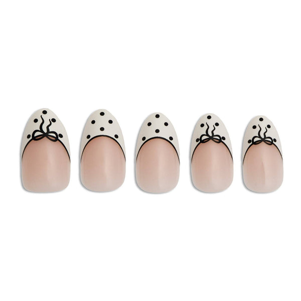 Paintlab Bows and Dots Press On Nails - Blush & Cactus