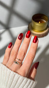 PaintLab Red Ruby Press - On Nails - Blush & Cactus