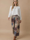 Patchwork Floral French Terry Pants