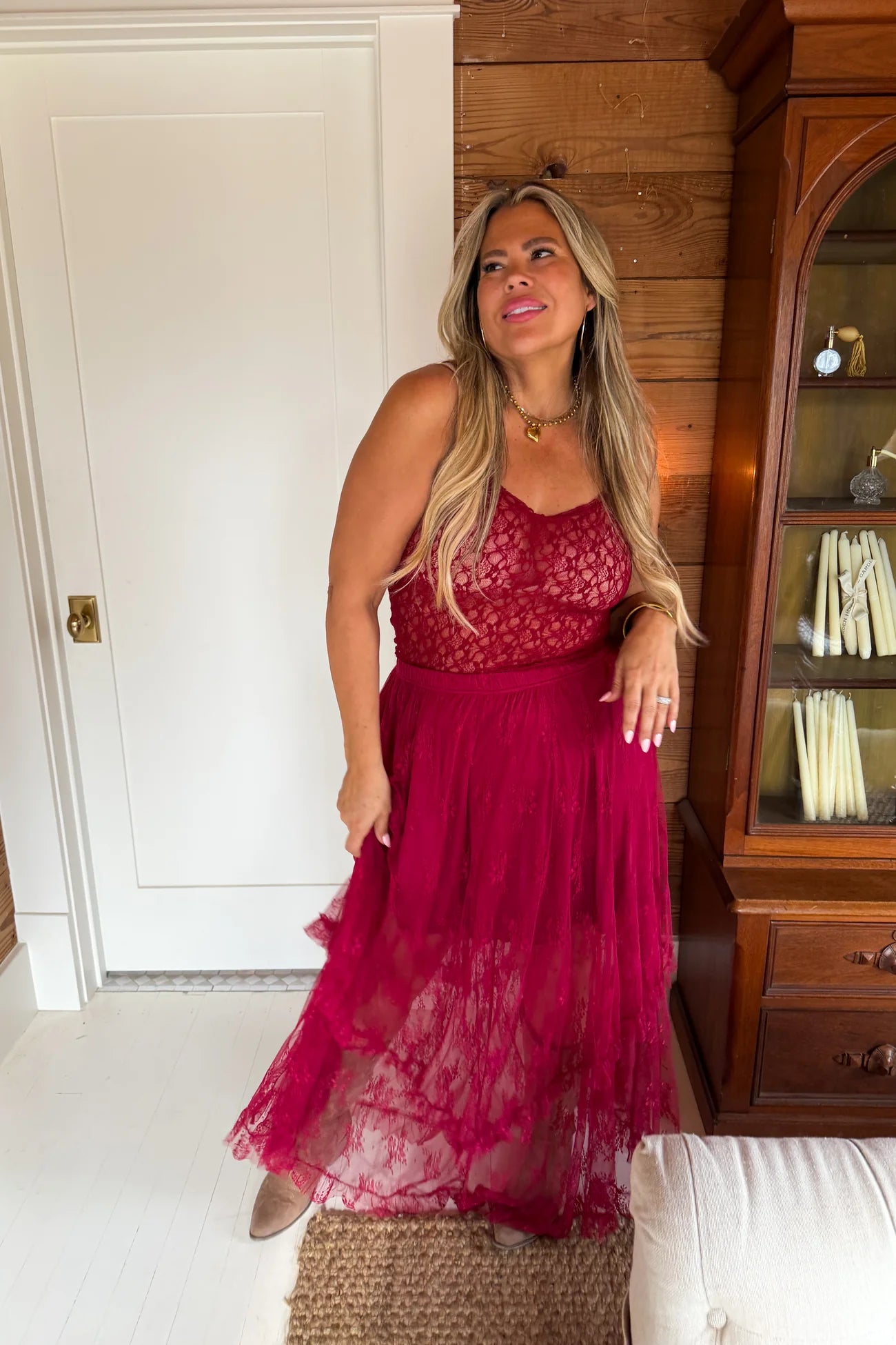 **PREORDER** Blooming Maxi Skirt - Blush & Cactus