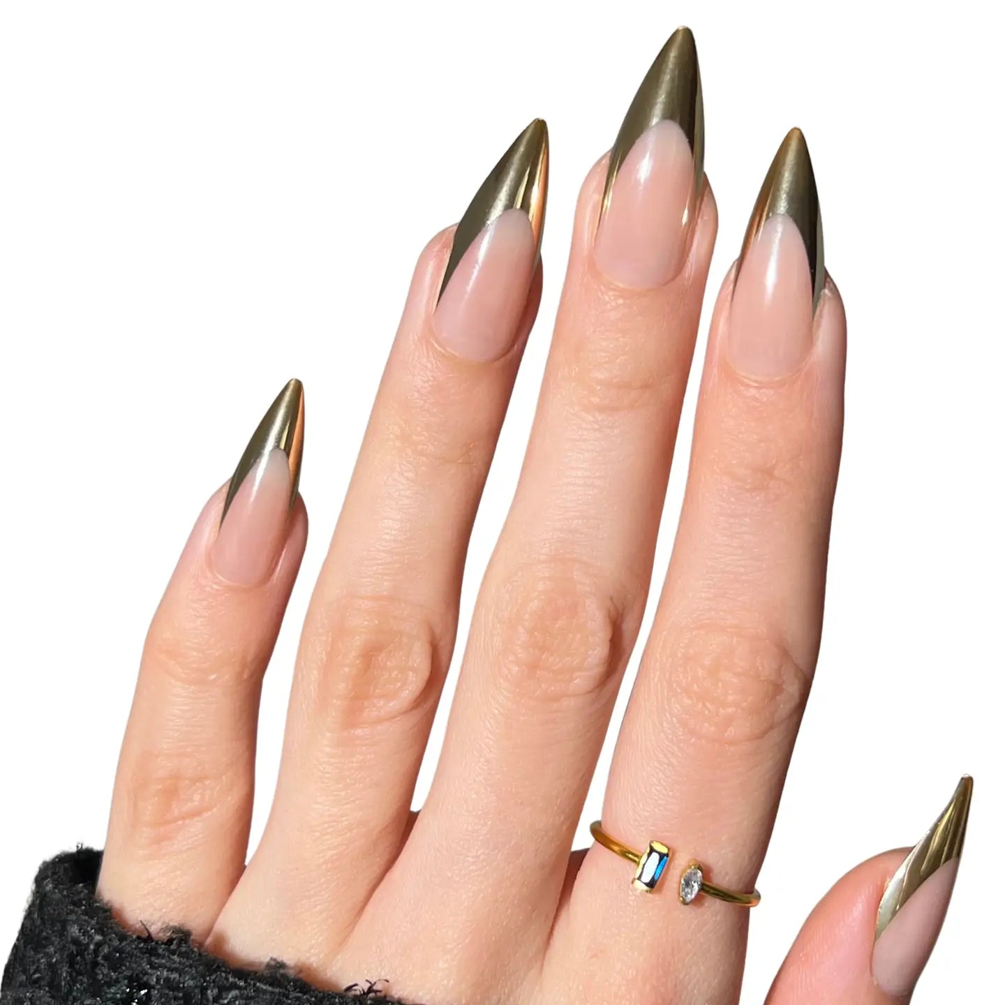PaintLab Gold Chrome Stiletto - Blush & Cactus