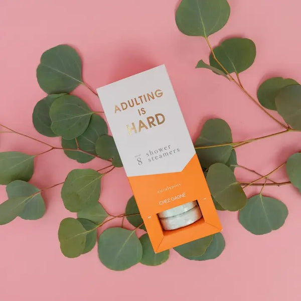 Adulting Is Hard - Aromatherapy Shower Steamers - Eucalyptus - Set of 8 - Blush & Cactus