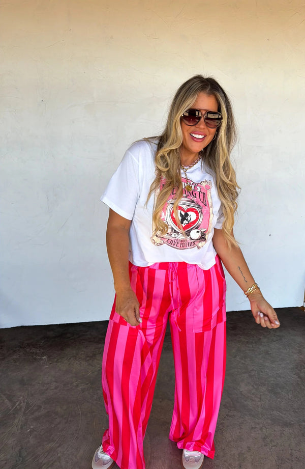 Cherry Pop Lounge Pants - Blush & Cactus