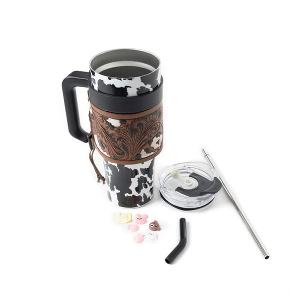 Myra Wide Wyoming Tumbler in Black and White