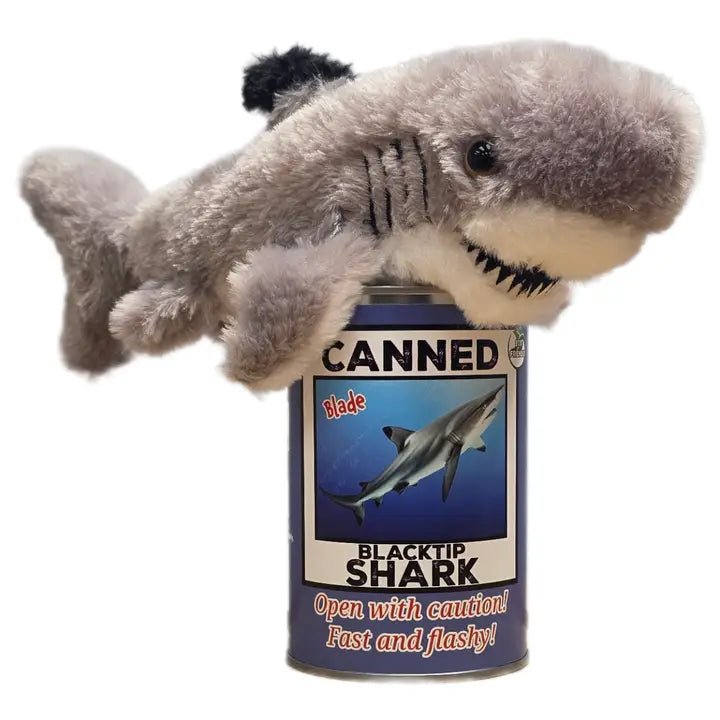 Canned Blacktip Shark | Stuffed Animal Plush | Unique Gift - Blush & Cactus
