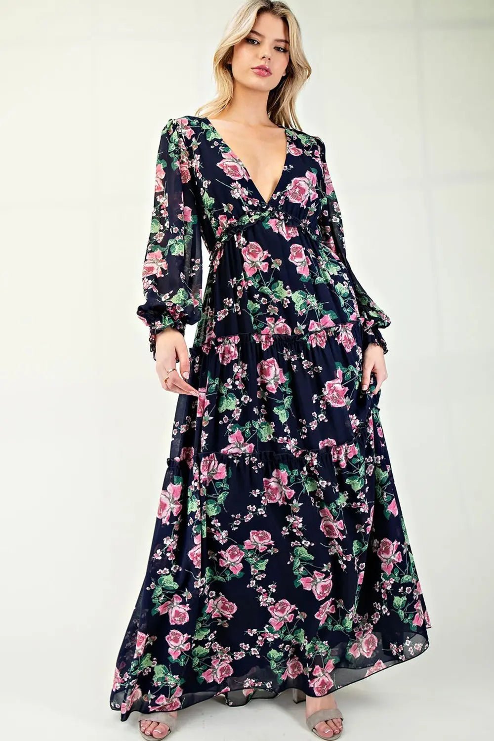 Midnight Bloom Maxi Dress