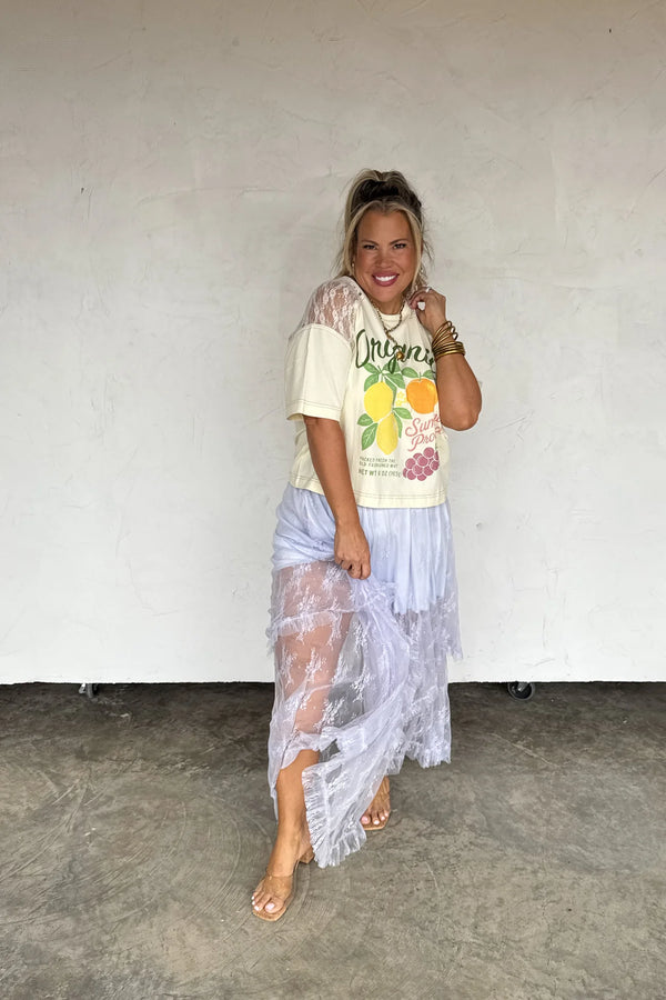 **PREORDER** Blooming Maxi Skirt - Blush & Cactus