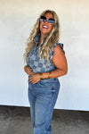 Lainey Checkered Denim Vest