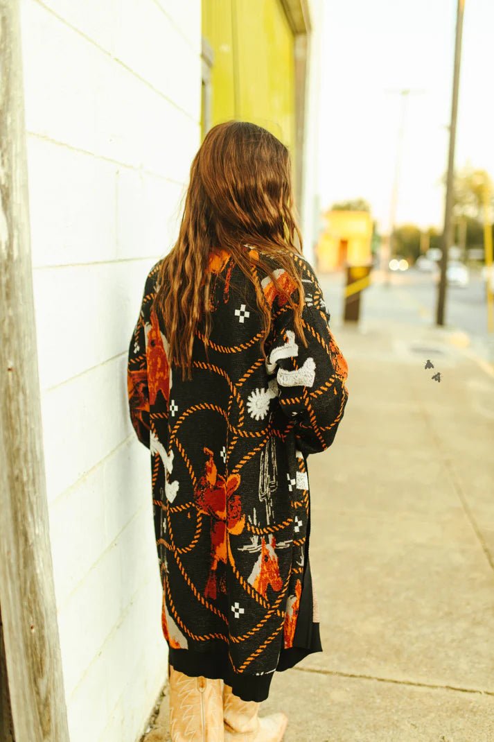 Roped in Style Cardigan - Blush & Cactus