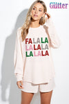 FALALALA Glitter print lounge short pants set