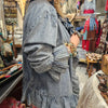 Denim Ruffle One Size Shirt