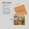 Arizona Desert Cactus Trail Scene At Sunset Ceramic Coaster