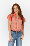 Cactus Coral Sunset Top