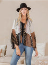Natural Bohemian : Embroidered Short Shrug - Blush & Cactus