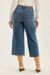 Judy Blue Hw "dottie" Wide Crop Md Quarry Fade