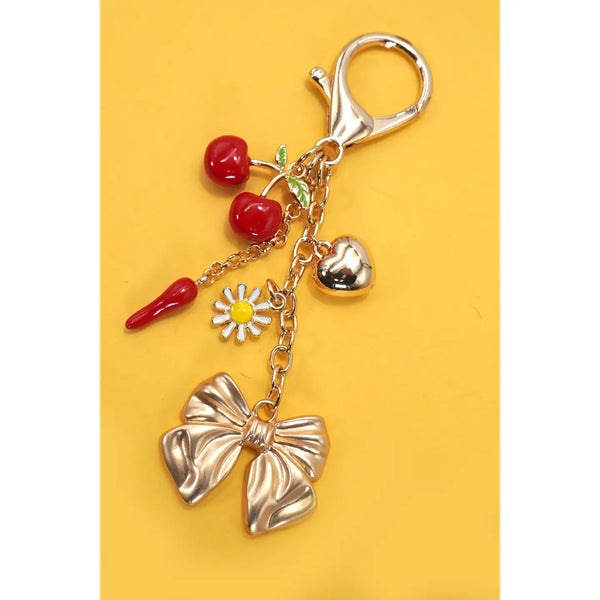 Bag Charm- Cherry Red Pepper Bow Charms