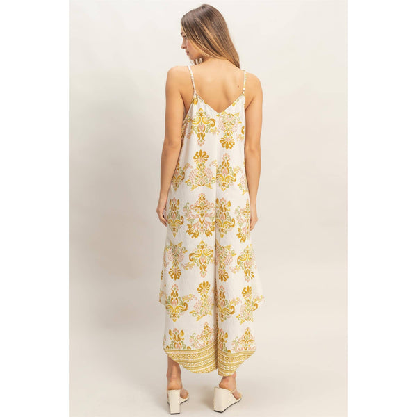 Costal Daydream Jumpsuit - 2 Prints - Blush & Cactus
