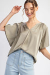 Simply Chic Blouse - Blush & Cactus