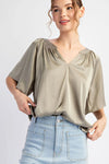 Simply Chic Blouse - Blush & Cactus