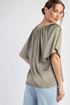 Simply Chic Blouse - Blush & Cactus