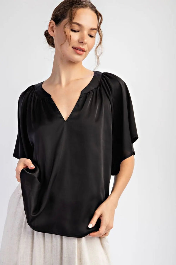 Simply Chic Blouse - Blush & Cactus
