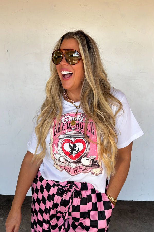 **PREORDER** Love Potion Graphic Tee - Blush & Cactus