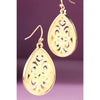Teardrop Filigree Earrings - Blush & Cactus