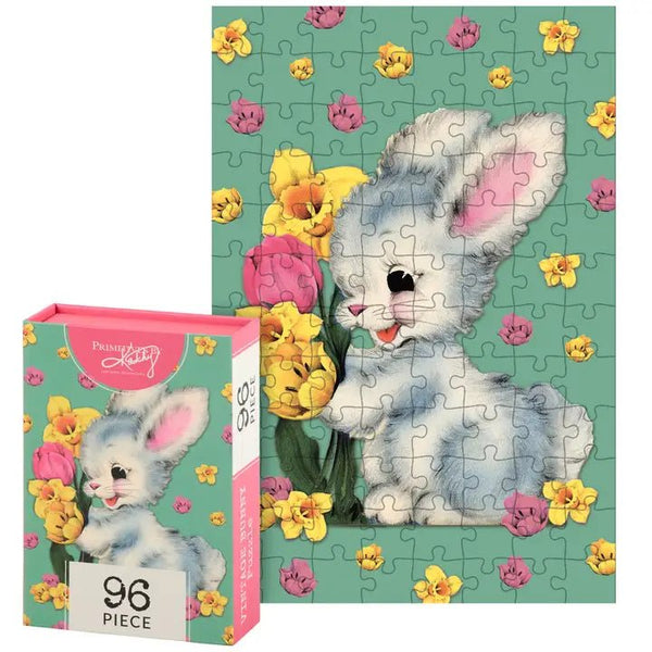 Vintage Bunny 96 Piece Puzzle - Blush & Cactus