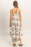 Floral Print Spaghetti Jumpsuit