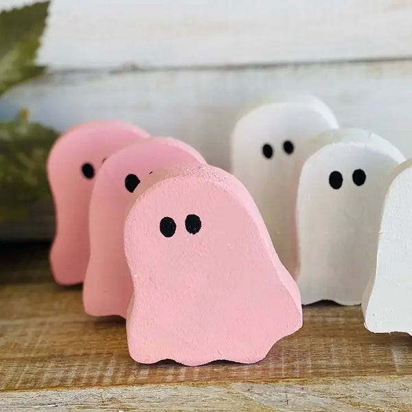 Halloween Wood Scrolled Ghosts, Handmade Halloween Decor - 3 Colors