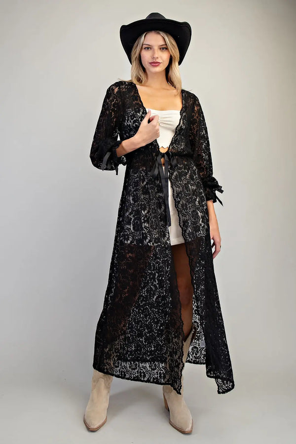 Midnight Muse Lace Duster