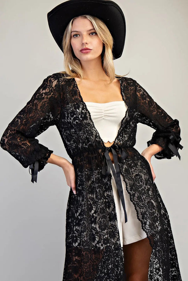 Midnight Muse Lace Duster