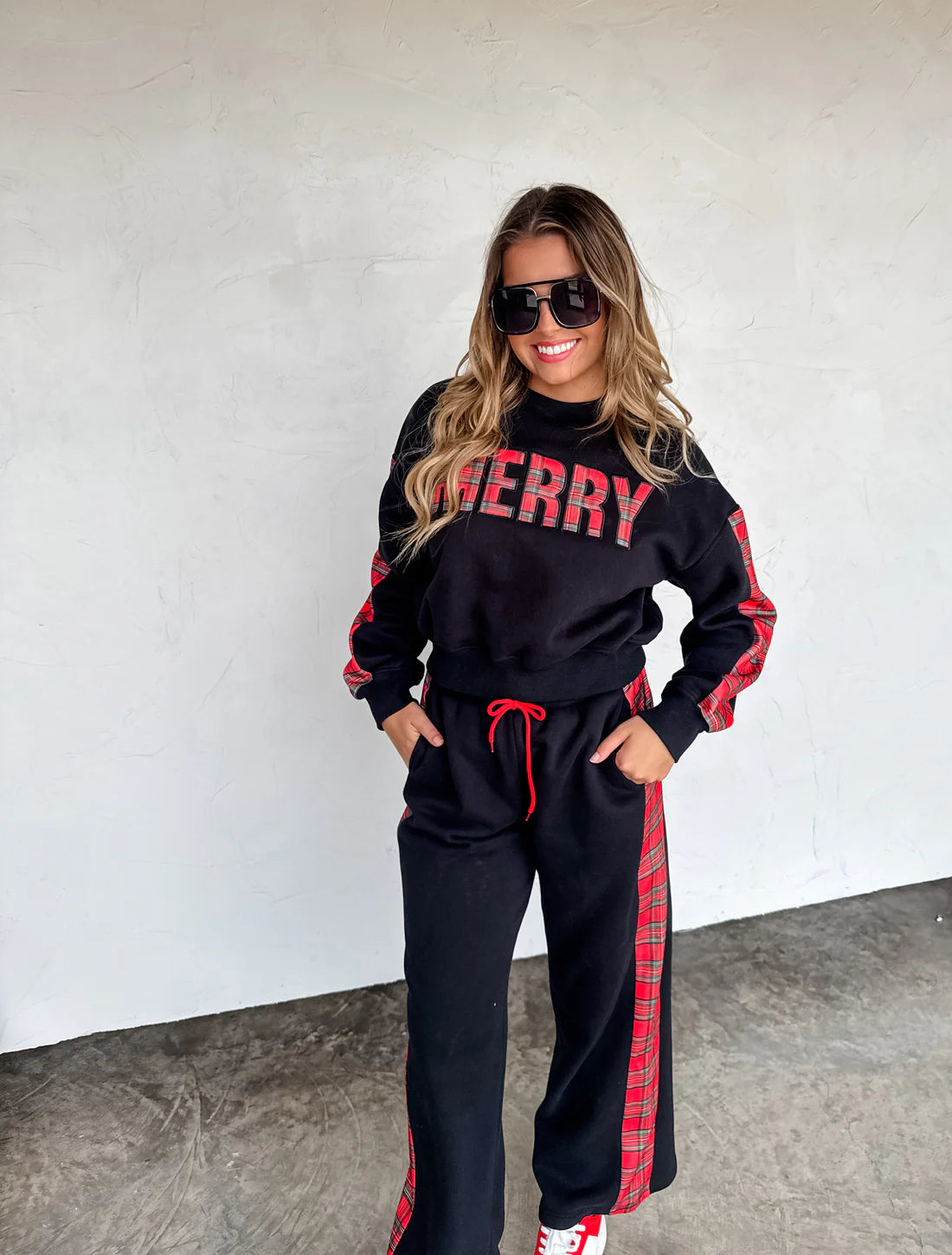 **PREORDER**   Merry Plaid Pant Set