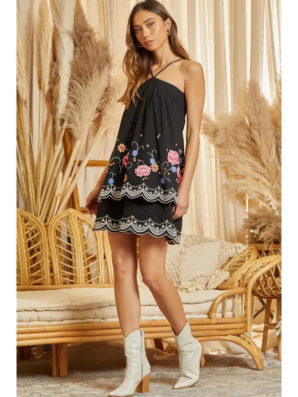 SALE Savanna Jane Woven Embroidered Shift
