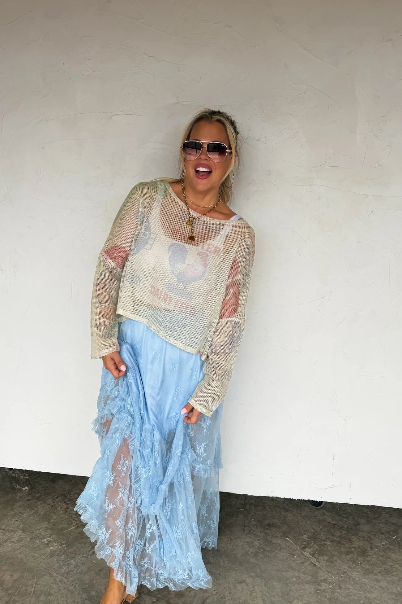 **PREORDER** Blooming Maxi Skirt - Blush & Cactus