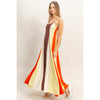Strappy Colorblock Maxi Dress