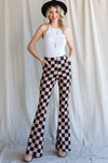 Jade By Jane Black and Mocha Checkered Pants