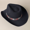 American Flag Rhinestone Band Straw Cowboy Adjustable Hat