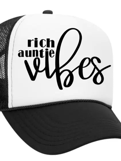 Rich Auntie Vibes Trucker Hat Cap