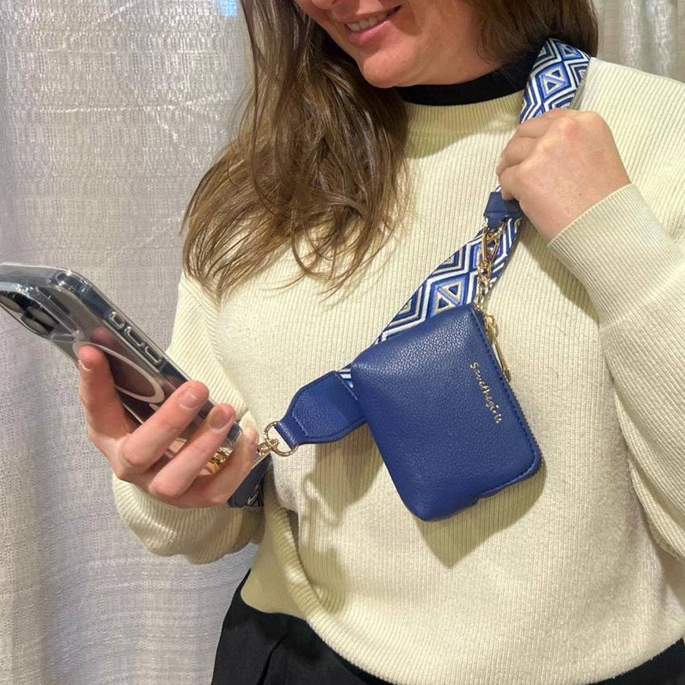 Clip & Go Strap w/RFID Pouch Diamond Pattern - Blush & Cactus
