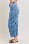 Judy Blue Hw Barrel Jean W/ Front Darts & Back Yoke Detail - Blush & Cactus