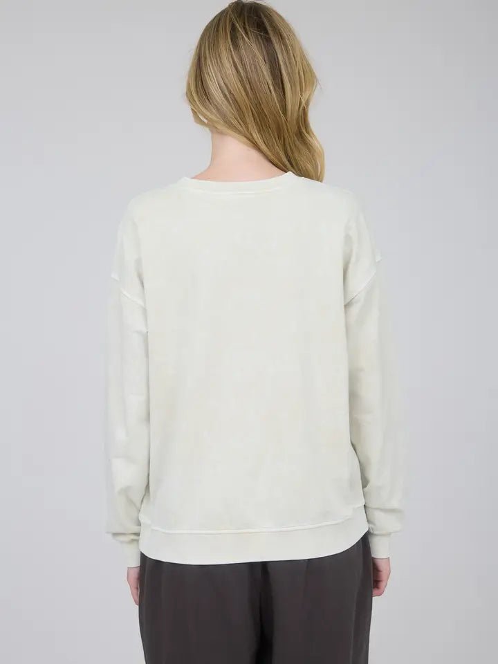 Wild West Graphic Long Sleeve Knit Top - Blush & Cactus