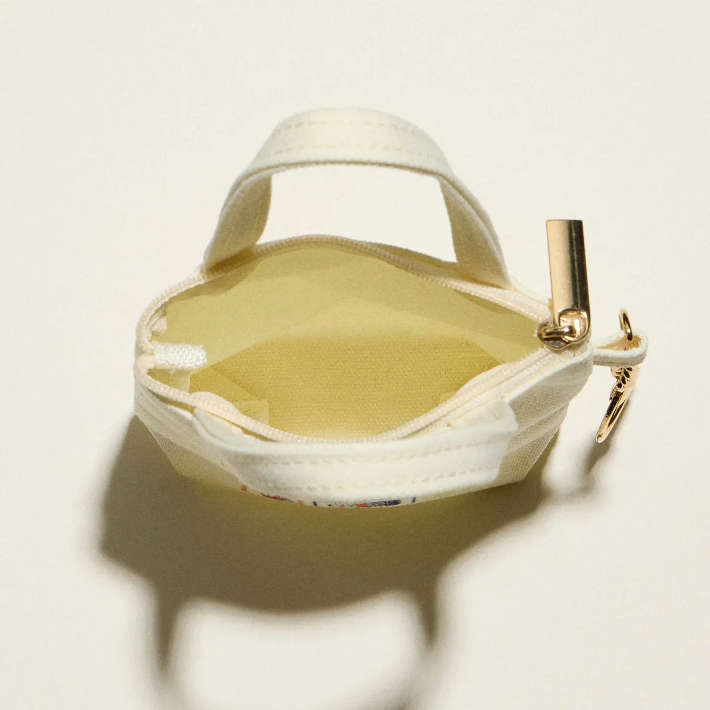 Canvas Lemon Graphic Mini Pouch | Bag Charm