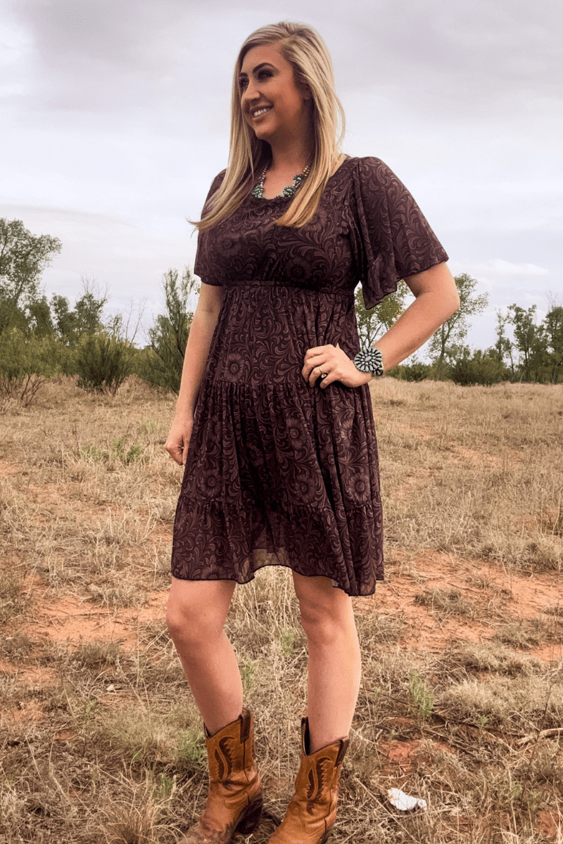 Copper Canyon Bronzed Dress - Blush & Cactus