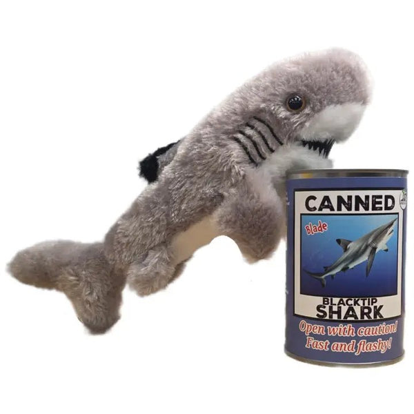 Canned Blacktip Shark | Stuffed Animal Plush | Unique Gift - Blush & Cactus