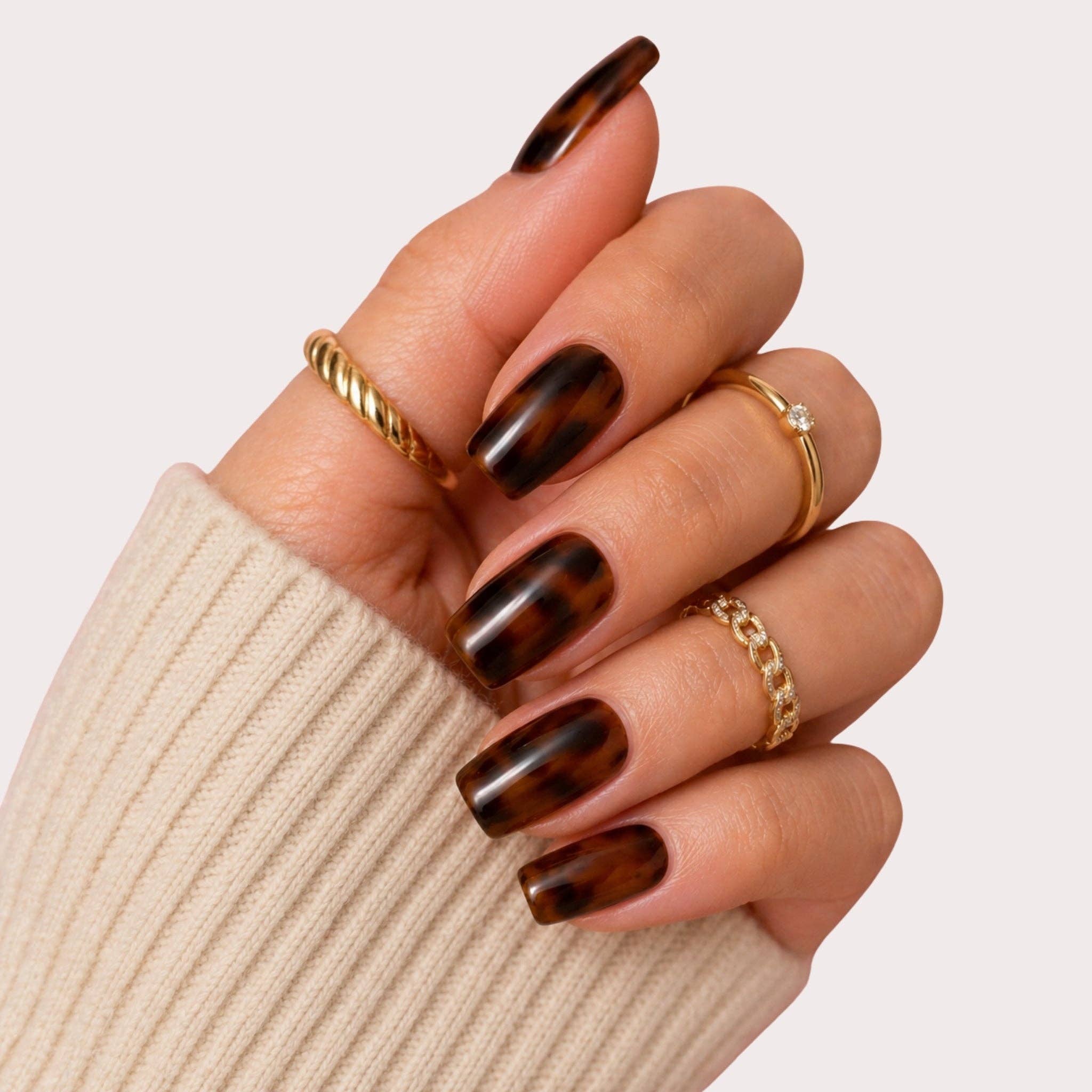 PaintLab Feline Fine Press On Nails - Blush & Cactus