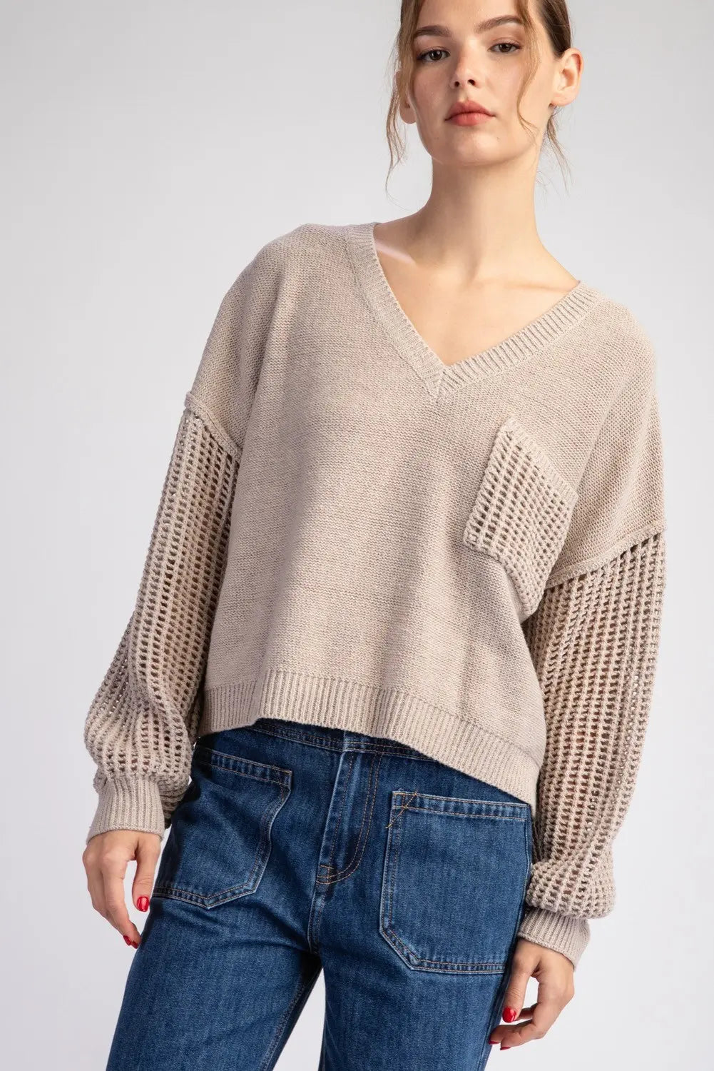 eesome Long Sleeve Sweater Top - Curvy Size