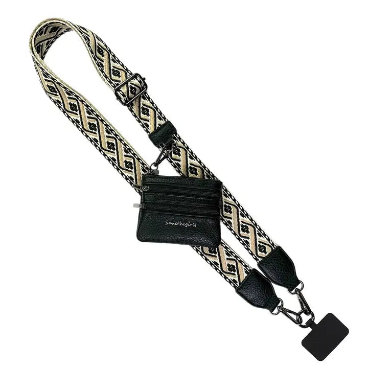 Clip & Go Strap W/Zippered Pouch Xoxo