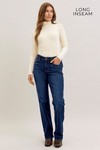 Judy Blue MR Straight Jeans (S - R - L INSEAM) - Blush & Cactus